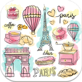 Paris Eiffel WAStickerApps - Sticker Pack for WA Zeichen