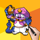 Brawl Star Coloring By Number أيقونة