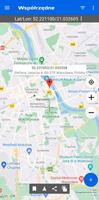Mapa współrzędnych GPS plakat