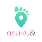 آیکون‌ aruku&(あるくと) 歩数計 歩いてヘルスケア