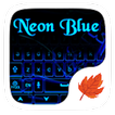 Thème de clavier coeur bleu néon