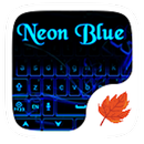 Thème de clavier coeur bleu néon APK