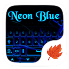 Neon Blue Heart Keyboard Theme アイコン