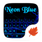 Neon Blue Heart Keyboard Theme Zeichen