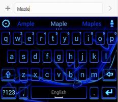 Neon Blue Heart Keyboard Theme Screenshot 1