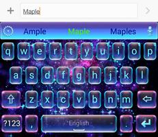 Neon Galaxy Theme - Maple Keyboard 2019 capture d'écran 1