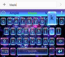 Neon Galaxy Theme - Maple Keyboard 2019 capture d'écran 2