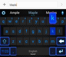 Thème de clavier bleu foncé capture d'écran 2