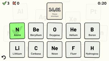 Quiz du Tableau Périodique capture d'écran 1