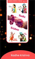 Radhe Krishna Stickers Affiche