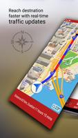 Navigation GPS gratuite avec le trafic en direct Affiche