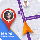 Карты GPS, прогнозы трафика и уличная навигация иконка