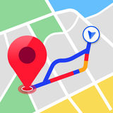 GPS والخرائط والملاحة الصوتية أيقونة