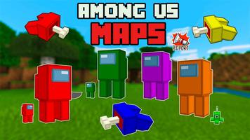 Maps Among us for Minecraft Affiche