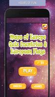 🌏 Maps of Europe Quiz Countries & European Flags Affiche