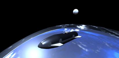 Starship Rocket Simulation Affiche