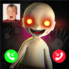 Scary Baby in Yellow Dark House Call Prank أيقونة
