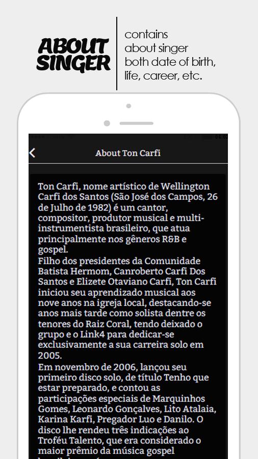 Ton Carfi: all lyric by album. APK pour Android Télécharger