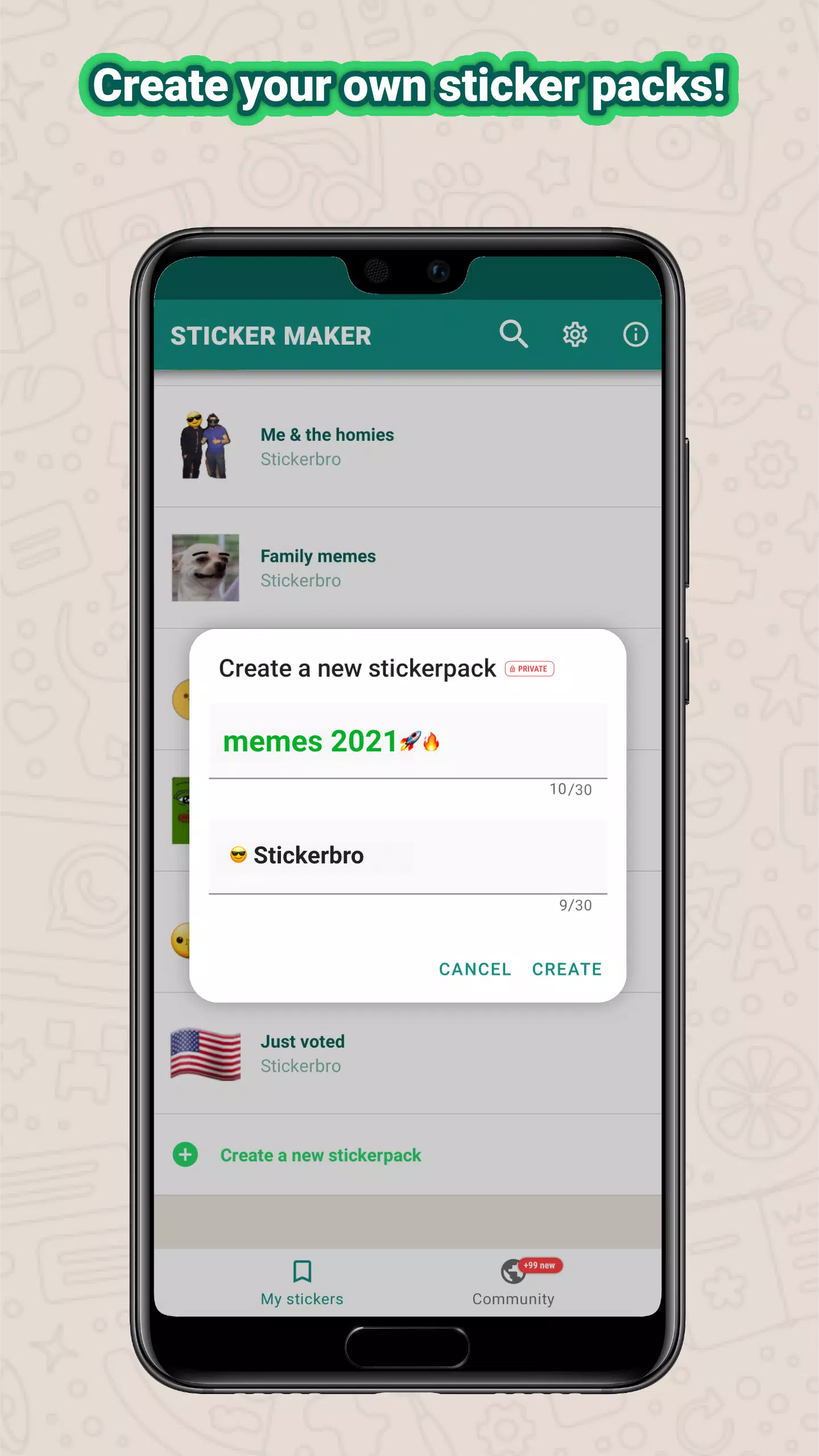 Animated Sticker Maker for Whatsapp - Free Sticker Packs