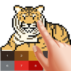 Tiger color by number icône