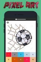 Pixel football color by numbers Affiche
