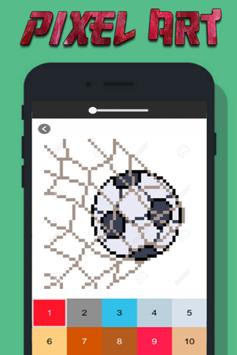 Pixel football color by numbers poster