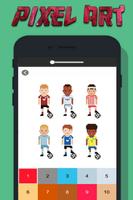 Pixel Art Football Coloring Book Affiche