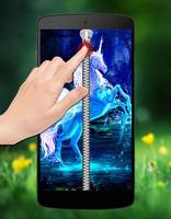 برنامه‌نما Unicorn Passcode Zipper Lock عکس از صفحه