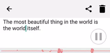 Speech to text