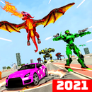 Flying Dino Robot Car Transformation 2021 APK
