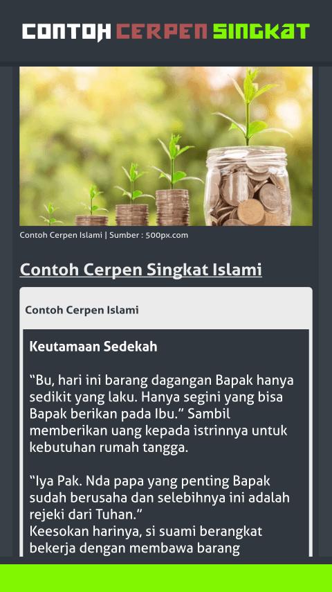 Unsur Intrinsik Cerpen Keutamaan Sedekah - Cerpen