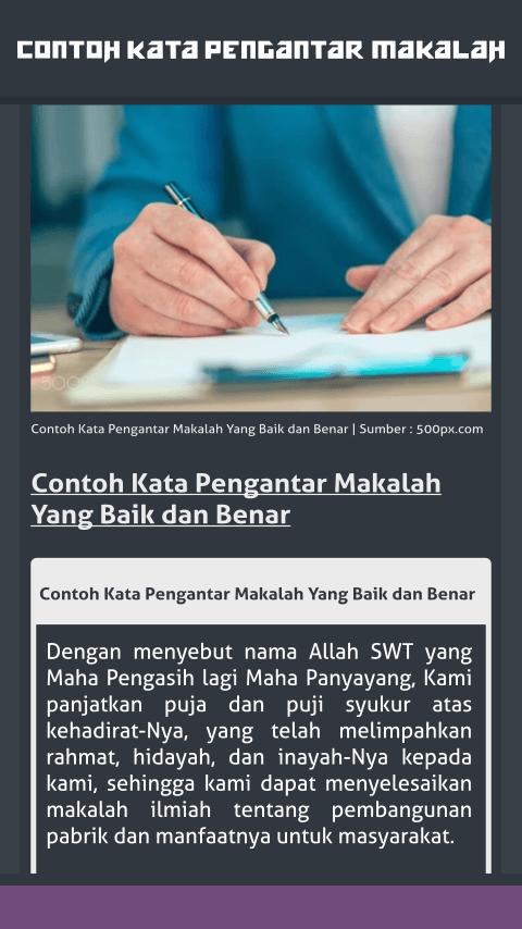 Contoh Kata Pengantar Makalah Pour Android Téléchargez Lapk