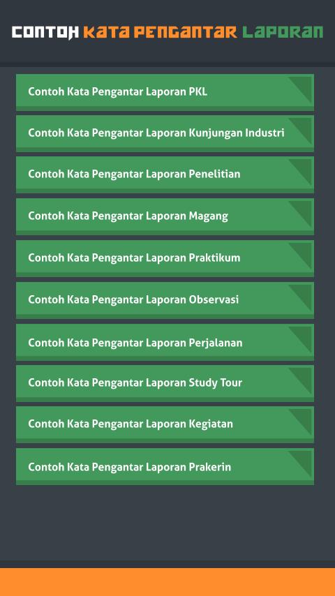 Contoh kata pengantar pkl