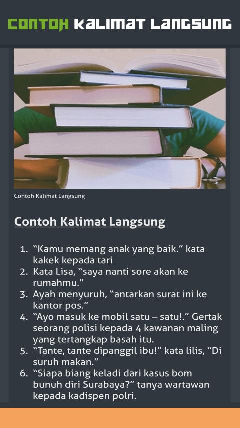 Contoh Kalimat Langsung Dan Tidak Langsung For Android Apk