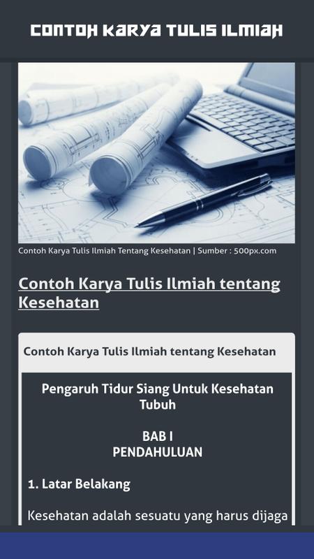 Contoh Karya Tulis Ilmiah For Android Apk Download
