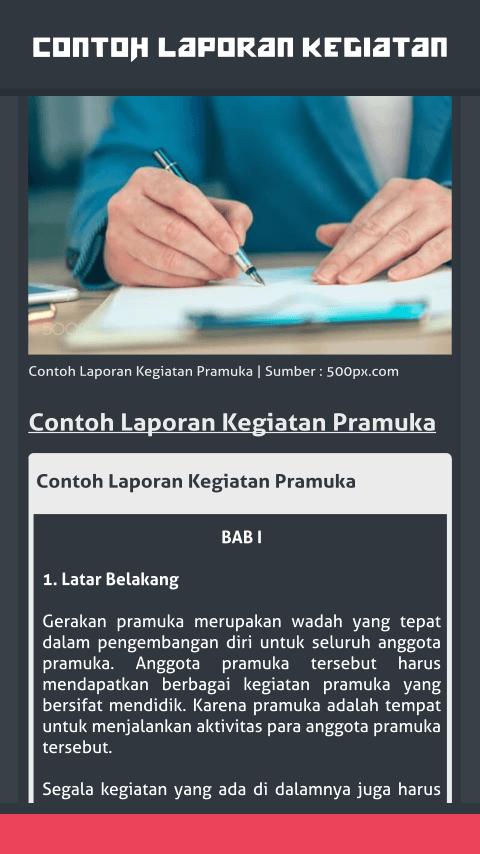 Contoh Laporan Kegiatan For Android Apk Download