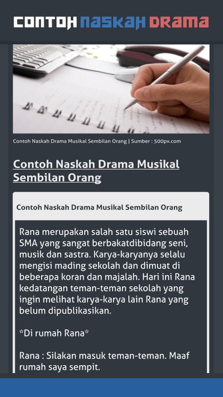 Contoh Drama Musikal Pendek - Simak Gambar Berikut