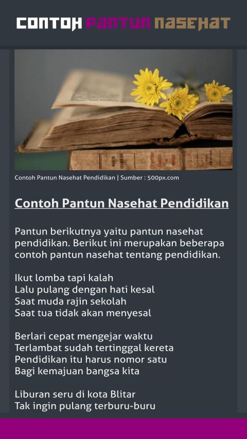 Dapatkan Gambar Contoh Pantun Nasehat For Android Apk Download Terbaru by Cikimm.com