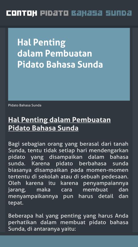 Contoh Pidato Agama Bahasa Sunda