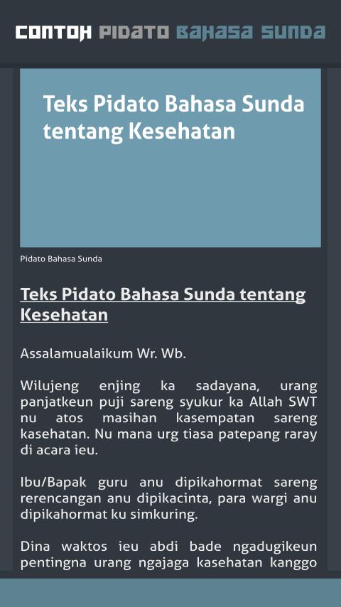 Contoh Pidato Bahasa Sunda For Android Apk Download