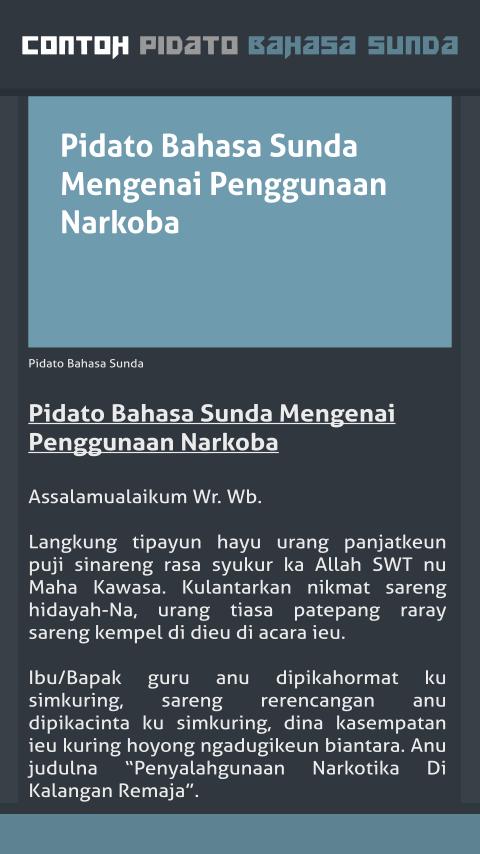 Contoh Pidato Bahasa Sunda For Android Apk Download