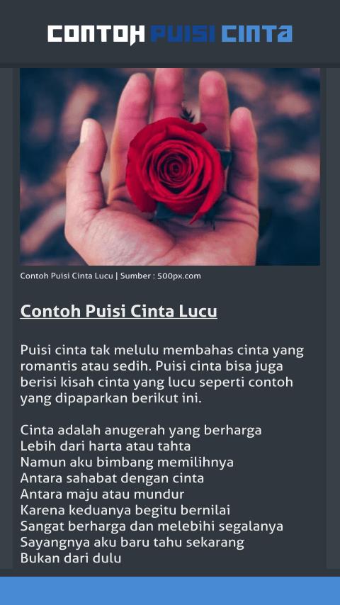 Contoh Puisi Cinta For Android Apk Download