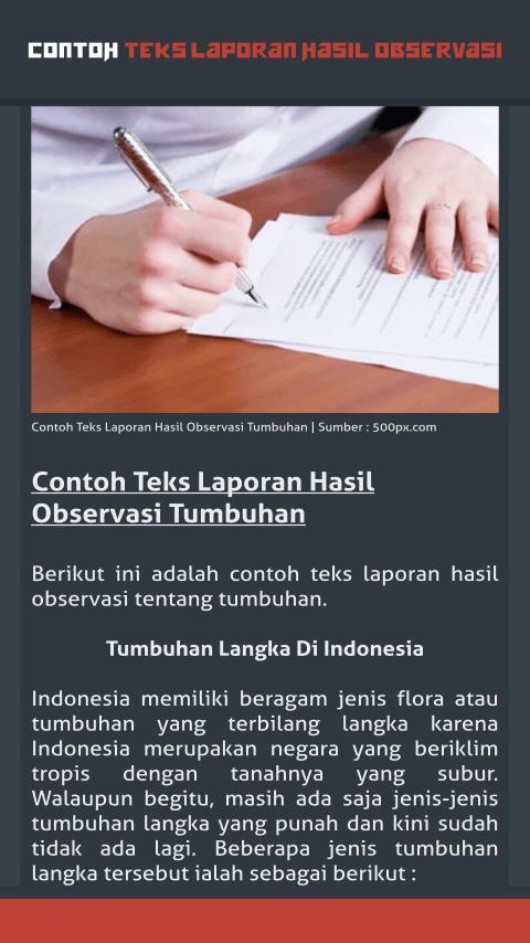  Macam  Macam  Teks Laporan Hasil Observasi  Berbagai Teks 