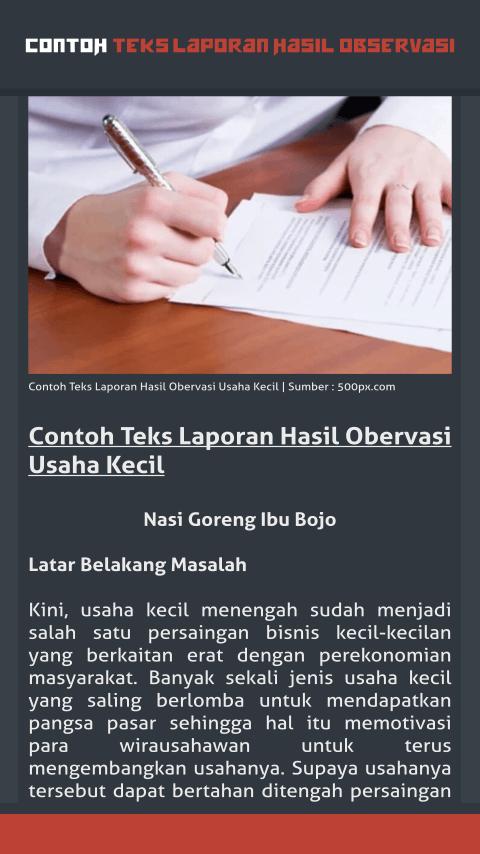 Download Contoh Laporan Hasil Observasi