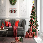 Zoom christmas background-icoon