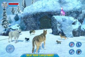 arctische wolf sim 3D-poster