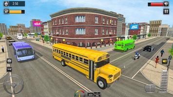 School Bus Coach Driving Game Ekran Görüntüsü 3