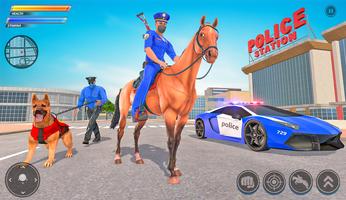 US Police Horse Crime Shooting Affiche