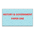 History&Goverment Paper One