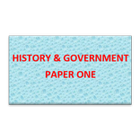 History&Goverment Paper One